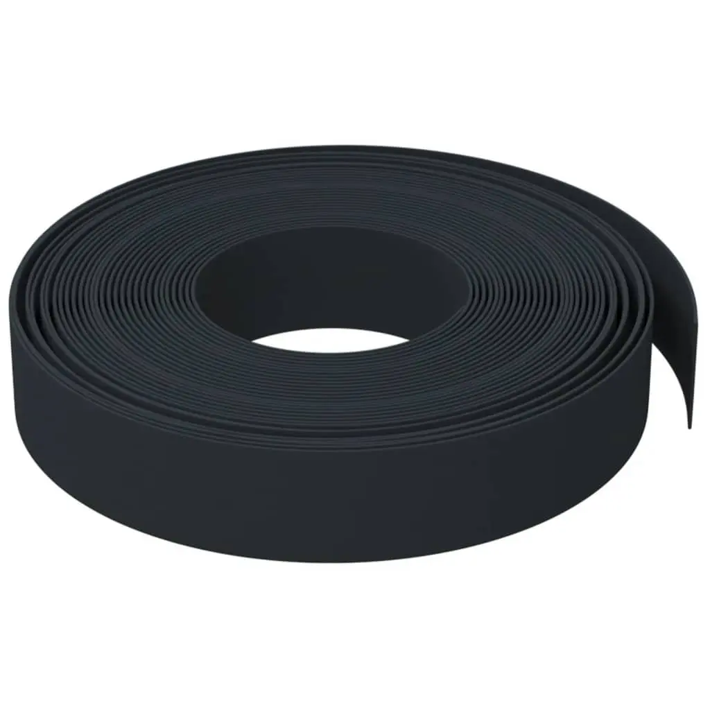 Garden Edging Borders 3 Pieces Black 10m Flexible Lawn Edge Strips Outdoor