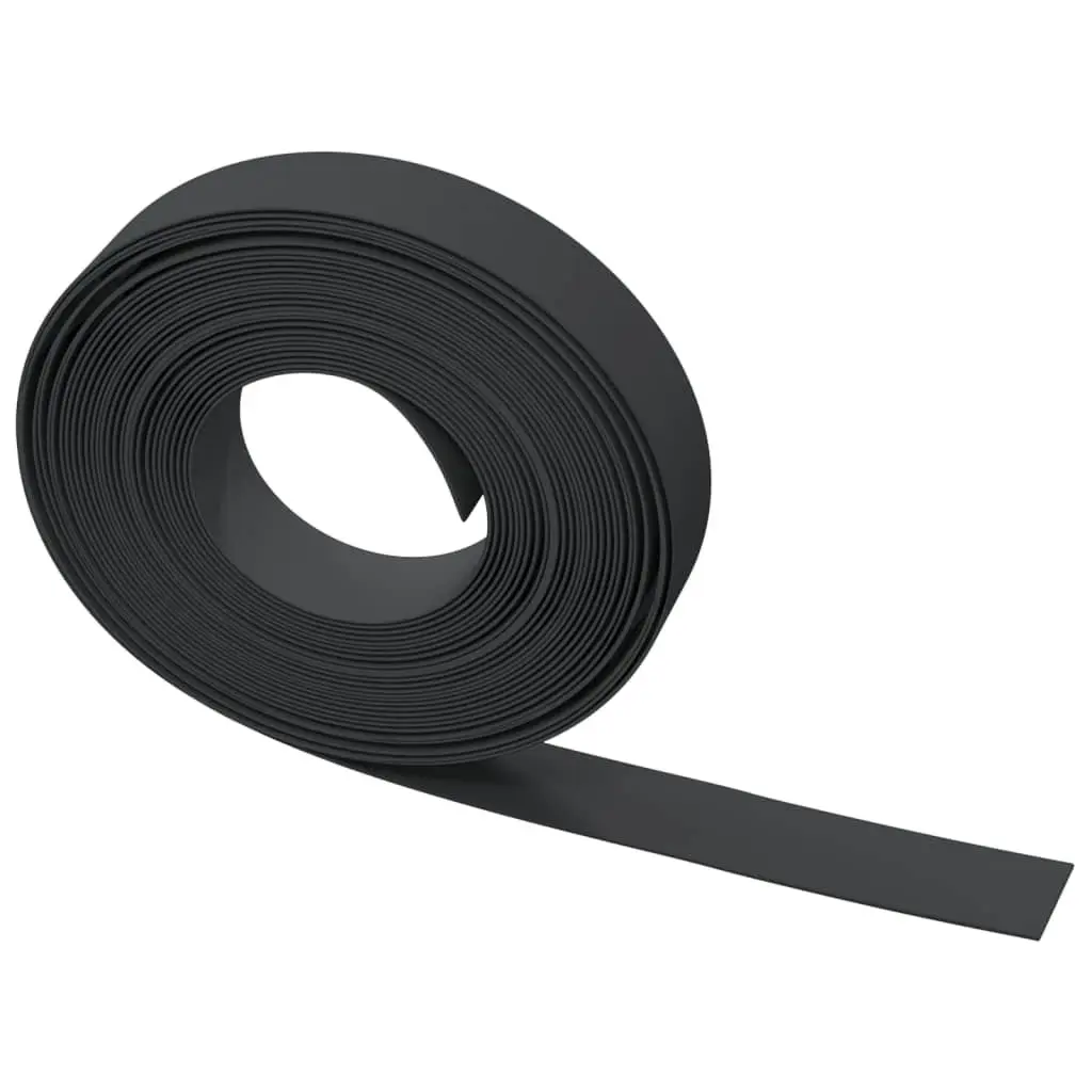 Garden Edging Borders 3 Pieces Black 10m Flexible Lawn Edge Strips Outdoor