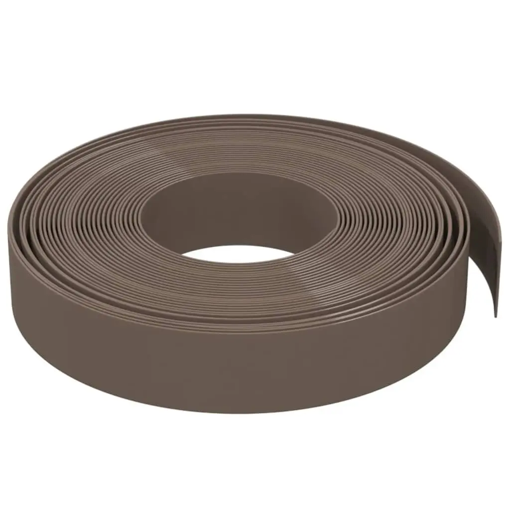 Garden Border Edging Brown Flexible 10 m UV Resistant Outdoor Landscaping