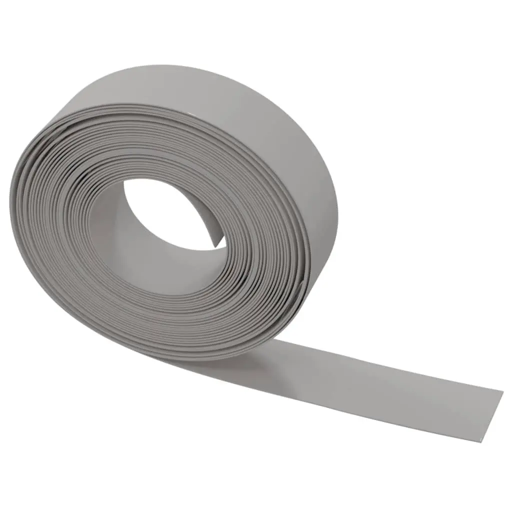 Garden Edging 3 Pieces Grey 10 m Flexible Lawn Border Flower Bed Edger
