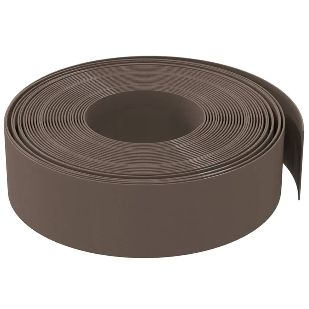 Garden Edging Border 4 Pieces Brown 10 m Flexible Lawn Edge Flower Bed Path