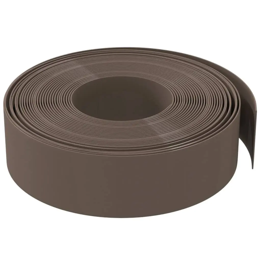 Garden Edging Border 5 Pieces Brown 10m Flexible Lawn Edge Outdoor Flower Bed