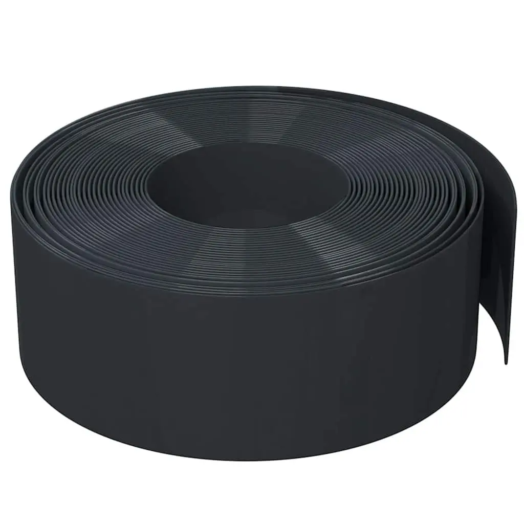 Garden Edging Black 10m Flexible Border Lawn Path Flower Bed Barrier Flexible