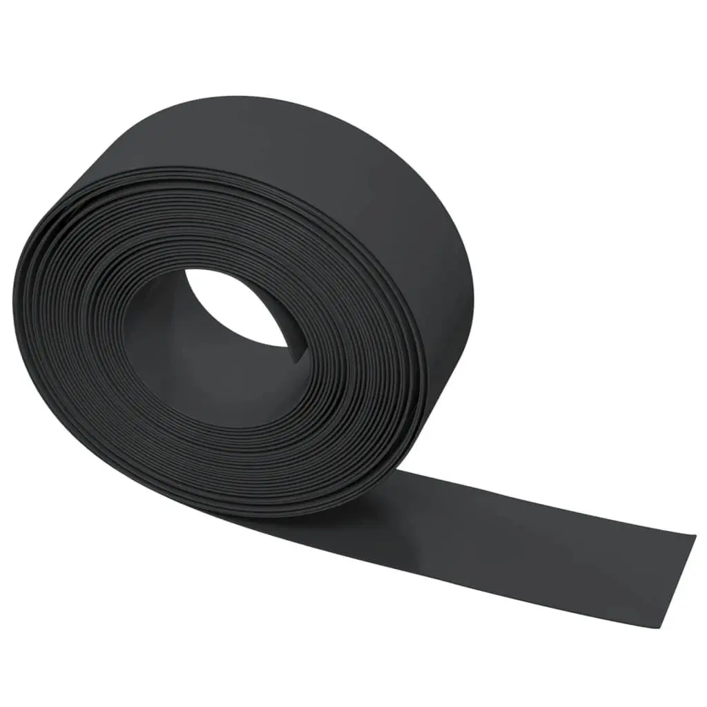 Garden Edging Borders Black Flexible 10m Durable Polyethylene 5 Piece Set