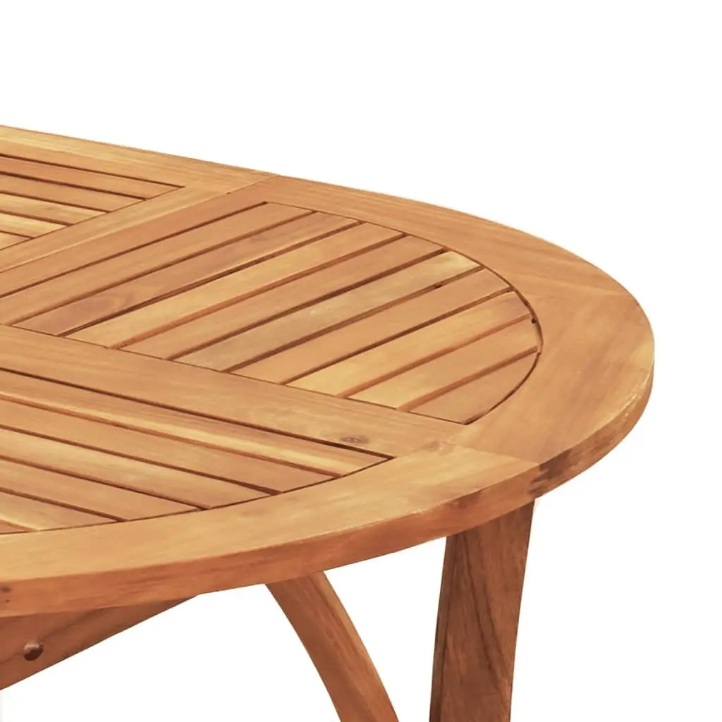 7 Piece Garden Dining Set Brown Solid Acacia Wood Outdoor Furniture
