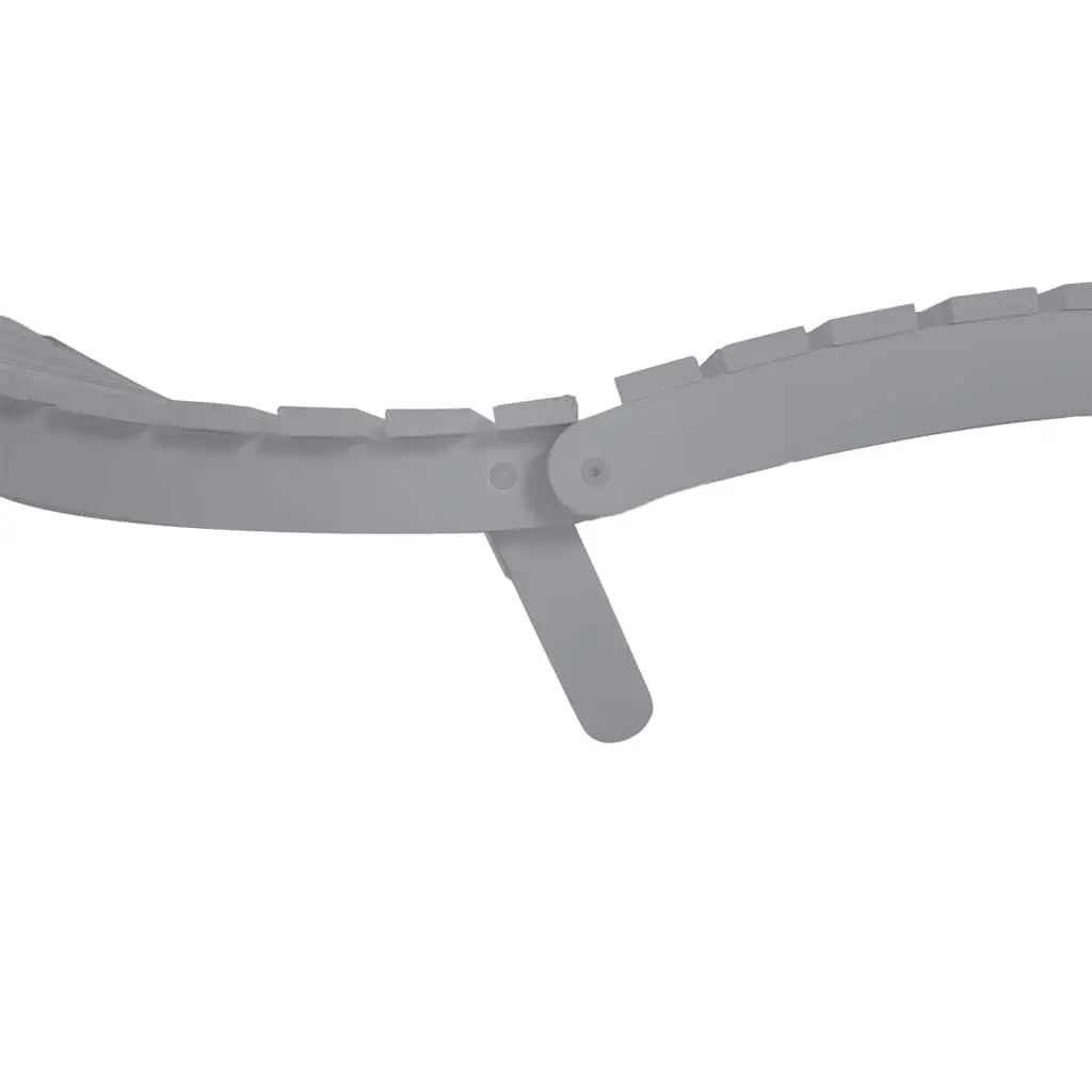 Sun Loungers Grey Foldable Ergonomic Outdoor Furniture 2 Piece
