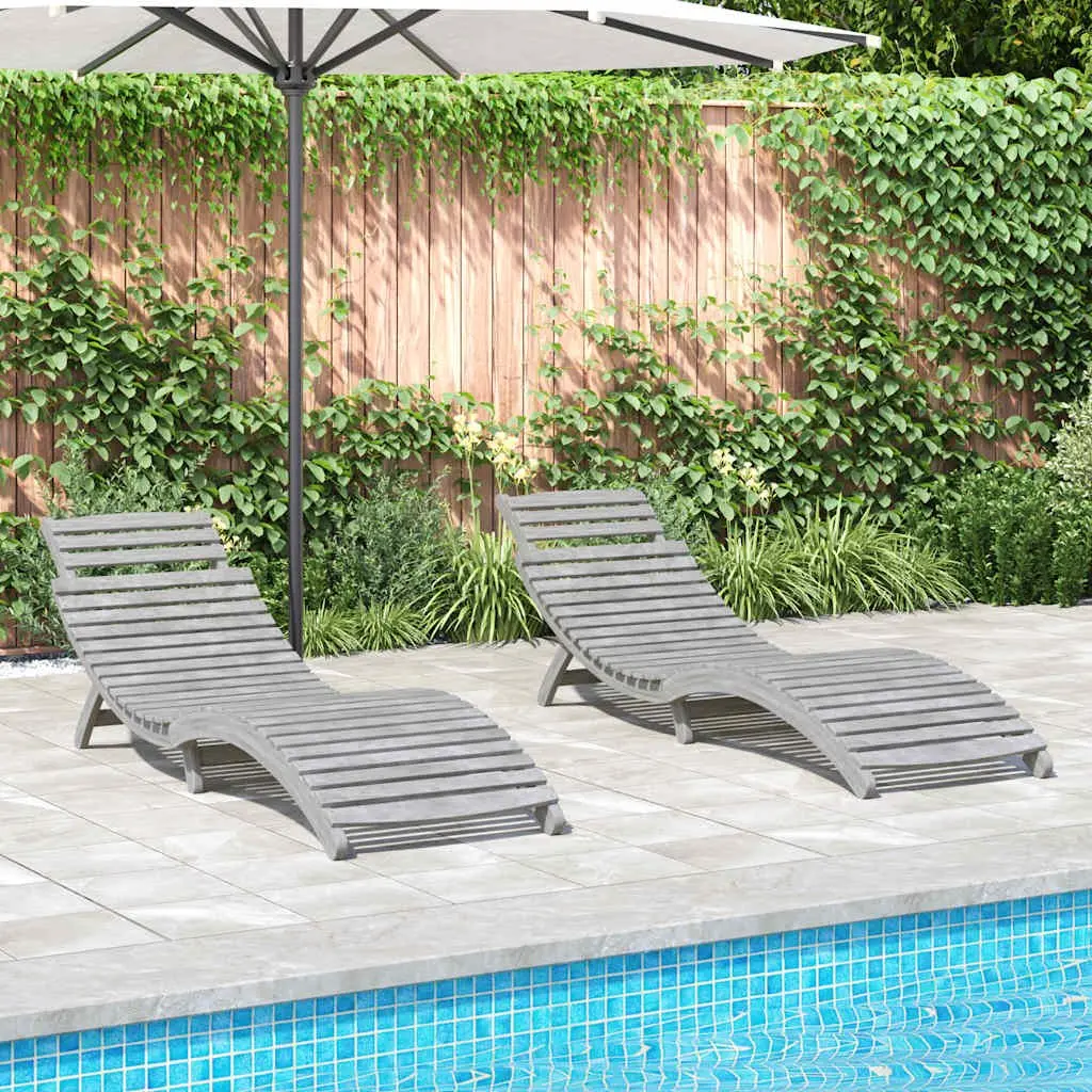 Sun Loungers Set with Matching Side Table