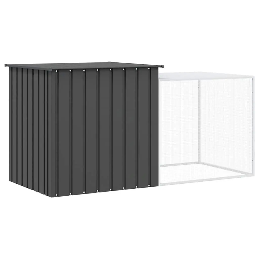 Rabbit Cage Hutch Anthracite 200x91x100cm Galvanised Steel Mesh Outdoor