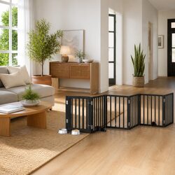 Simple, Effective Dog Gate with Door - 9 Panels