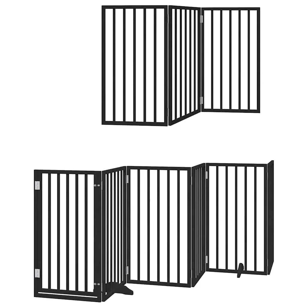 15-Panel Dog Gate with Door Lock and Stability