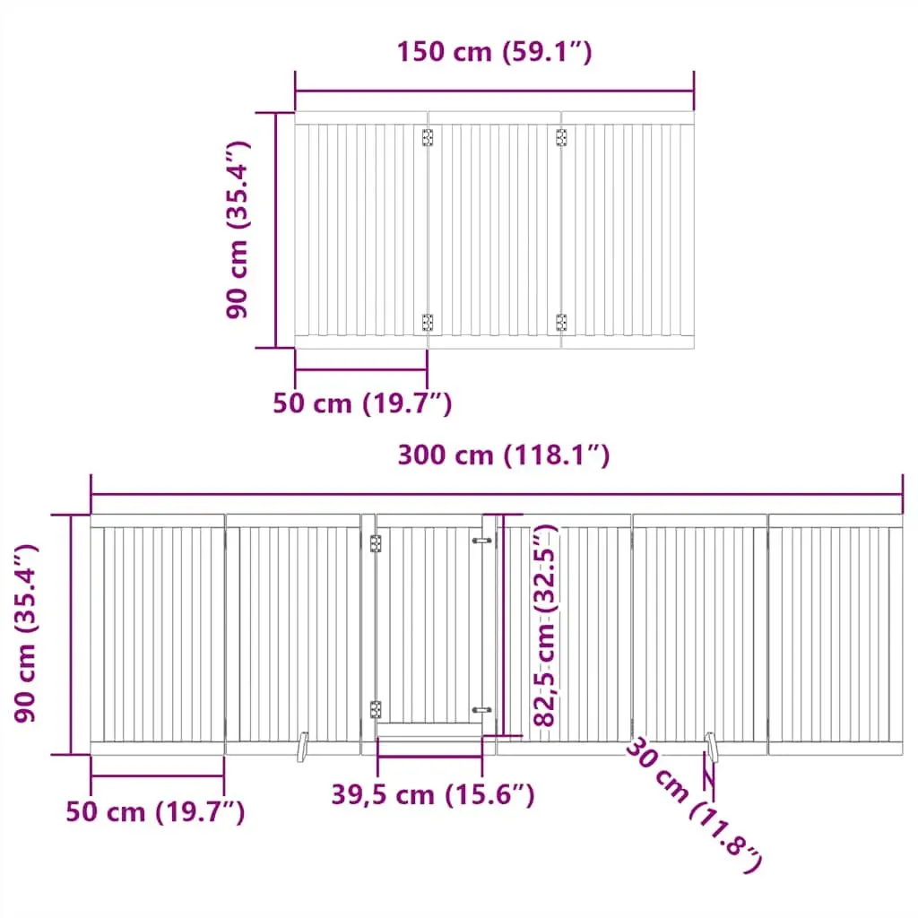 Foldable Dog Gate for Pets