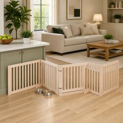 Dog Gate with 10 Panels - Easy to Use and Store