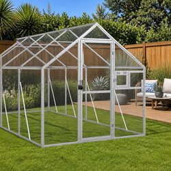 Compact Silver Aviary Bird Cage 1.79x4x1.85m for Birds