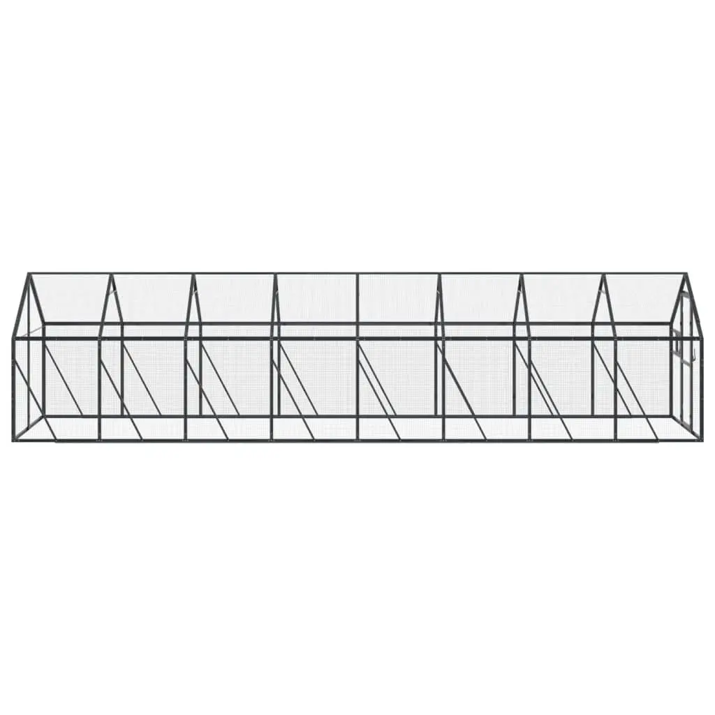 Aviary Bird Cage Anthracite Large Outdoor Garden Pen Aluminium Frame Wire Mesh
