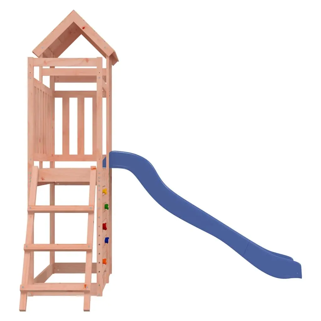 Wooden Outdoor Playset Brown Multi-Activity Climbing Frame Slide Sandbox