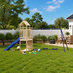 Compact Wooden Outdoor Playset for Active Kids