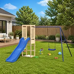 Wooden Outdoor Playset: Fun and Safe for Kids