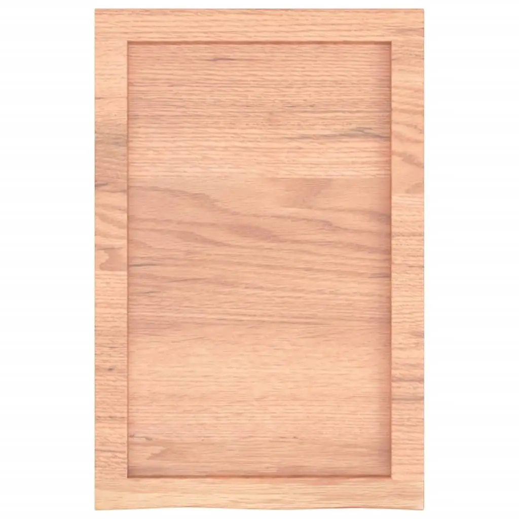 Bathroom Countertop Brown 40x60x4 cm Solid Wood Handmade Live Edge Varnished Surface