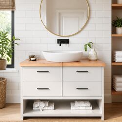 Stylish Wooden Bathroom Countertop 120x50x4 cm