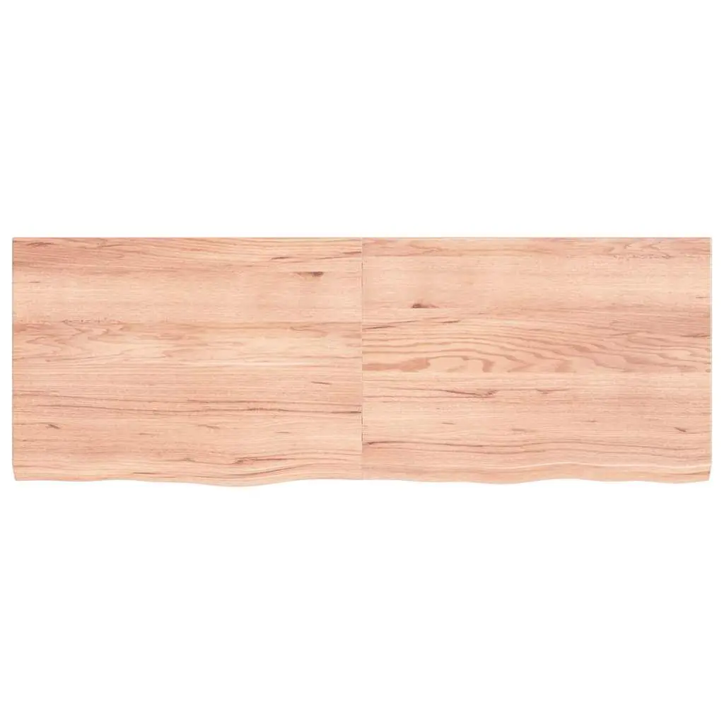 Bathroom Countertop Brown 140x50x4cm Solid Wood Live Edge Varnished