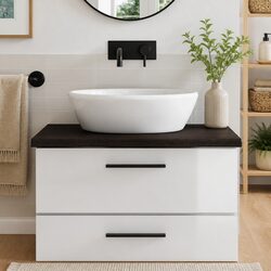 Solid Oak Dark Brown Countertop 80x60cm - Quality You Can Trust
