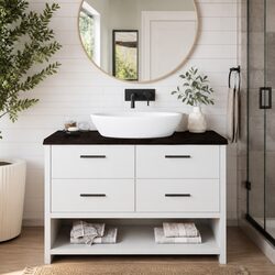 Solid Oak Bathroom Countertop