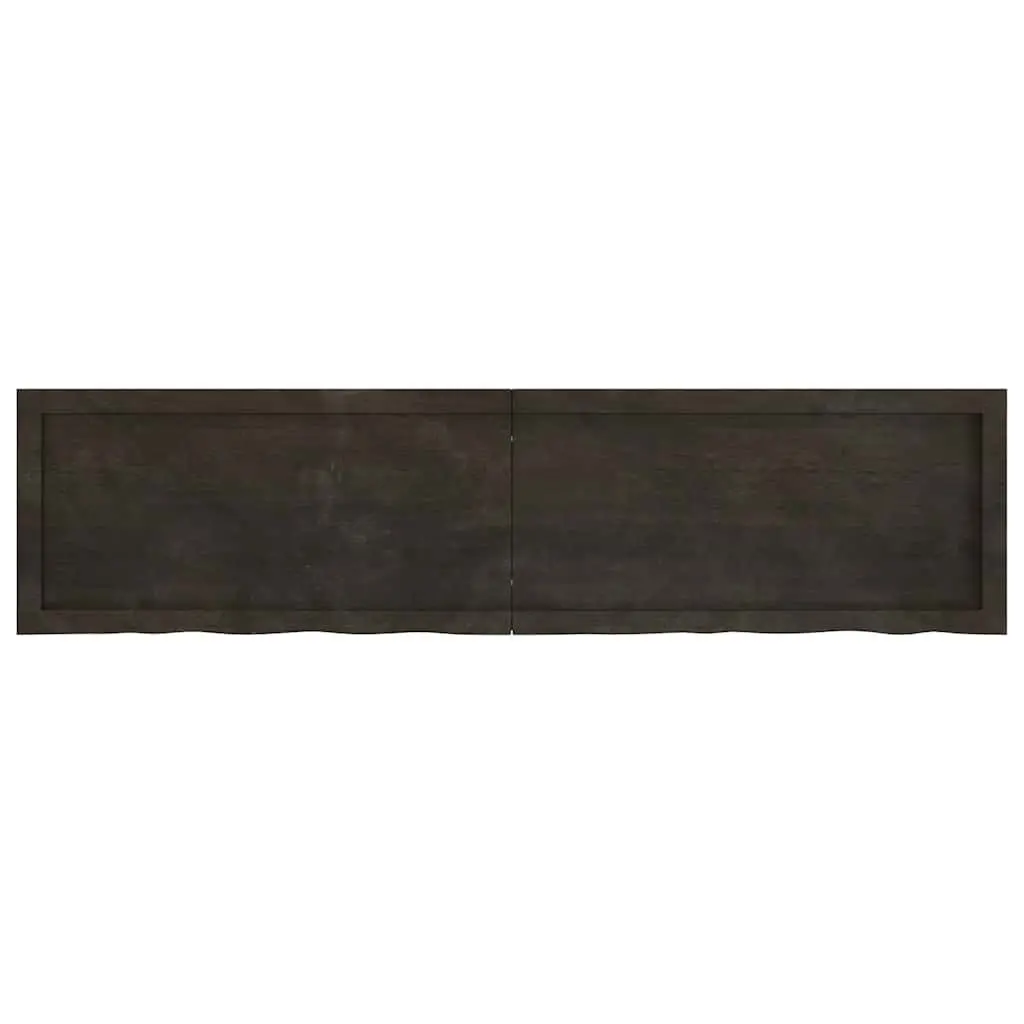 Bathroom Countertop Wooden Worktop Dark Brown Treated Solid Oak 160x40x4cm