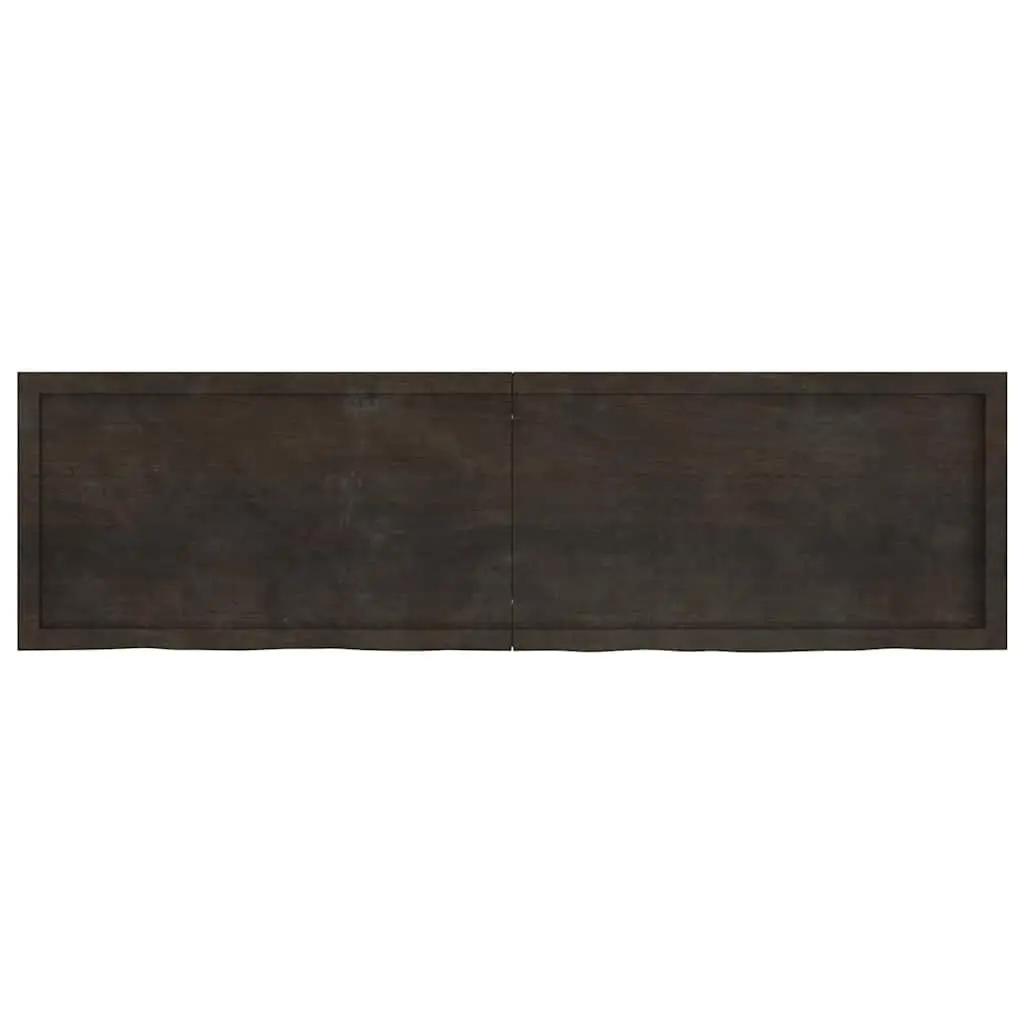 Bathroom Countertop Dark Brown Solid Wood 180x50x4cm Handmade Live Edge Vanity Top Desk