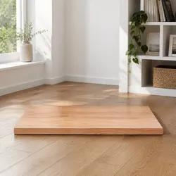 Solid Oak Wooden Table Top - 80x40x4 cm, Varnished Finish