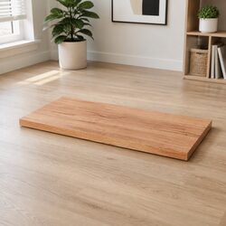 Compact Light Brown Table Top - 80x50x4cm Solid Oak