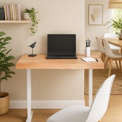 Compact Solid Oak Wood Tabletop Ready for Use