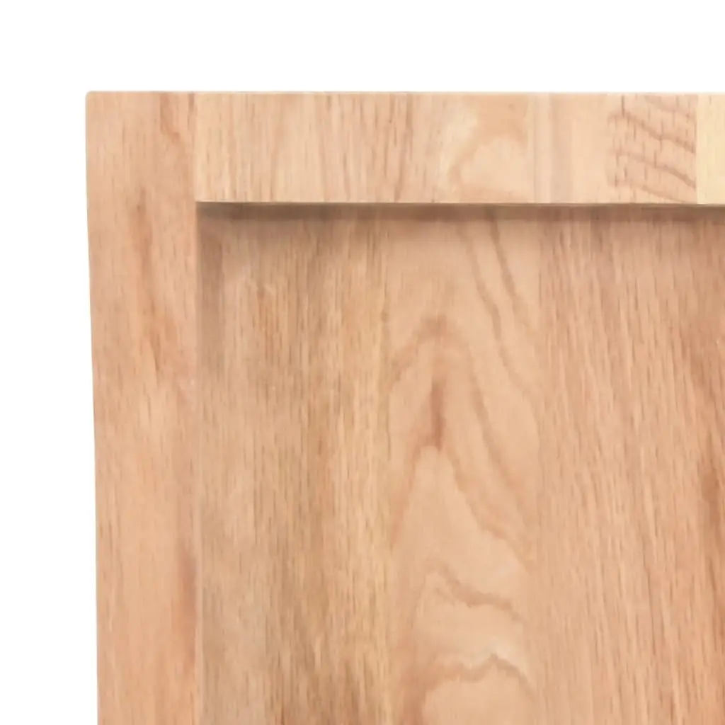 Solid Oak Wood Table Top Brown 80x60cm Treated Surface Replacement Kitchen Desk