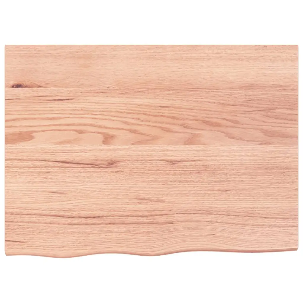 Solid Oak Wood Table Top Brown 80x60x6 cm Treated Replacement Tabletop DIY
