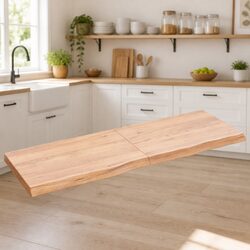 Your New Solid Oak Table Top - Folding, Live Edge, 120x40x4cm