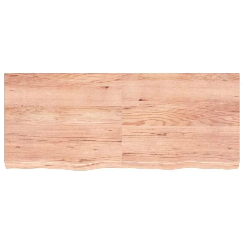 Solid Oak Wood Table Top Brown 120L x 50W cm Treated Folding Live Edge
