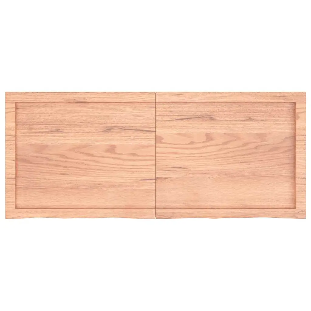 Solid Oak Wood Table Top Brown 120L x 50W cm Treated Folding Live Edge