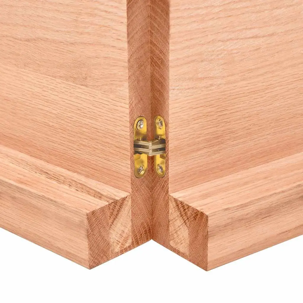 Solid Oak Wood Table Top Brown 120L x 50W cm Treated Folding Live Edge