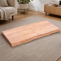 Brown Solid Oak Table Top, Folding Design 120x60x6 cm