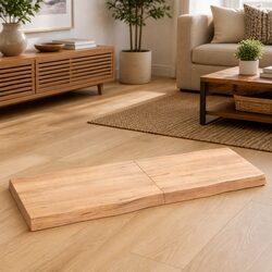 Compact Brown Solid Oak Wood Table Top 140x50x6 cm