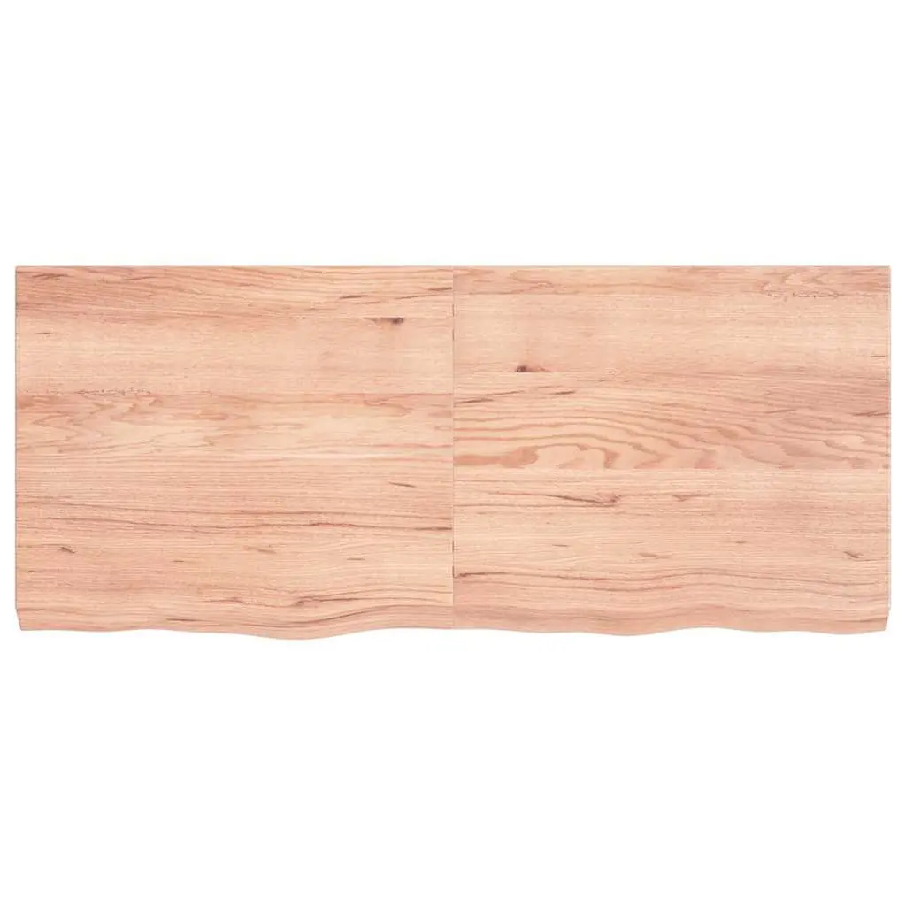 Wooden Table Top Brown 140x60x6 cm Solid Oak Handcrafted Live Edge