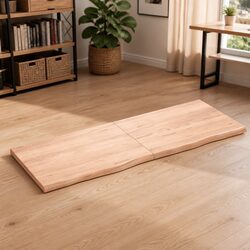 Charming Solid Oak Wood Tabletop 160x60cm, Foldable