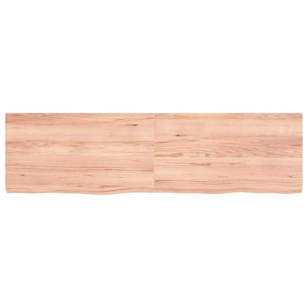 Solid Oak Wood Table Top Brown 180x50x6 cm Foldable with Live Edge