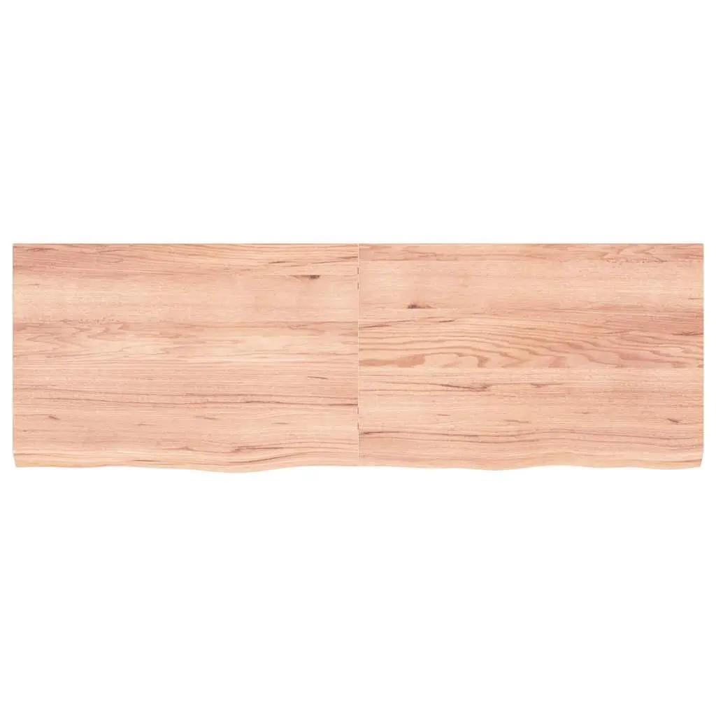 Solid Oak Wood Table Top Brown 180x60 cm Folding Live Edge Handcrafted