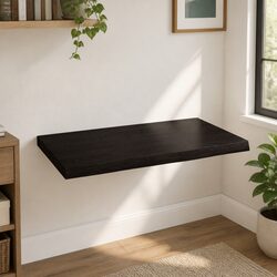 Your Dark Brown Solid Oak Table Top - 60x40 cm Ready to Use