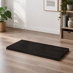Concise Dark Brown Solid Oak Tabletop: 60x50x4cm Size