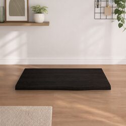 Compact and Solid Dark Brown Oak Tabletop 60x60x2 cm