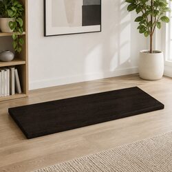 Sturdy Solid Oak Table Top - 80x50x4 cm Dark Brown