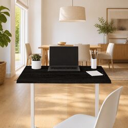 Dark Brown Solid Oak Table Top—Simple and Solid