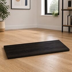 Dark Brown Solid Oak Table Top—Simple and Solid