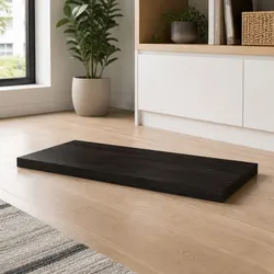 Concise Solid Oak Table Top in Dark Brown 80x60x6 cm